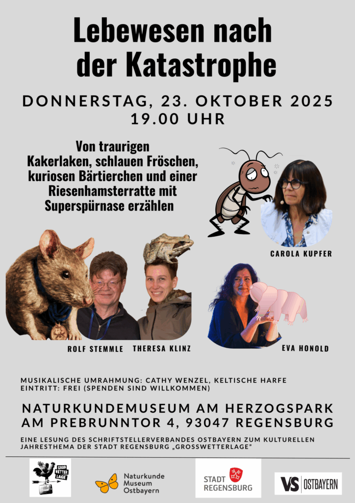 Lebewesen nach der Katastrophe Lebewesen nach der Katastrophe Lesung im Naturkundemuseum Regensburg